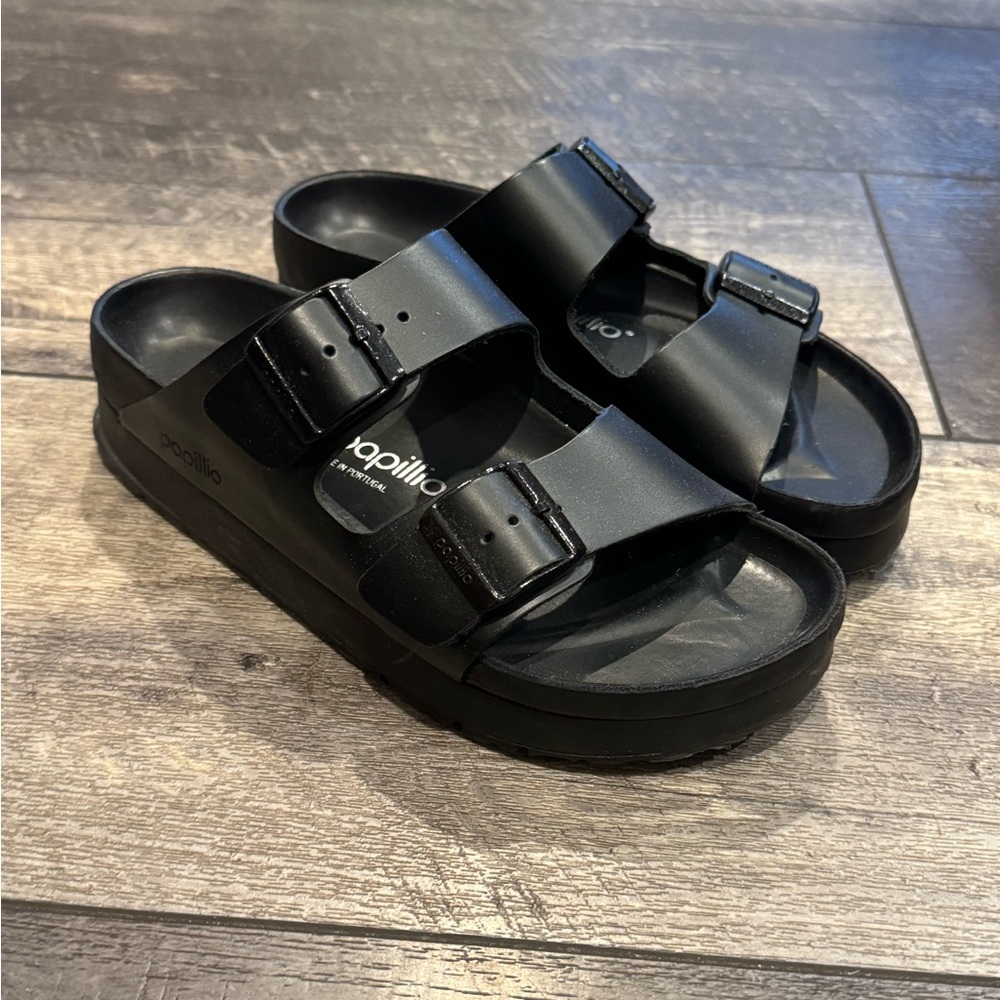 Birkenstock Papillio Black Double-Strap flex exquisite Sandals